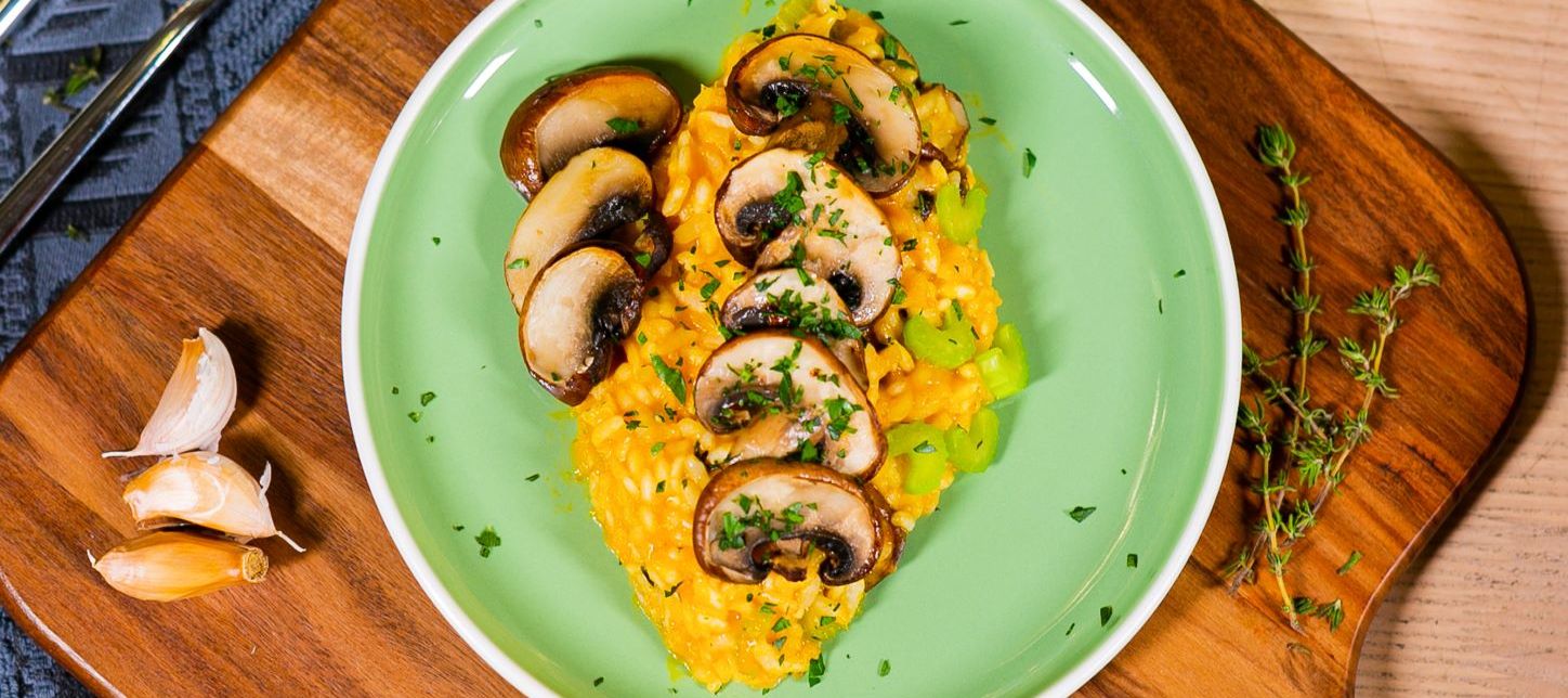 Тыквенно-грибное ризотто