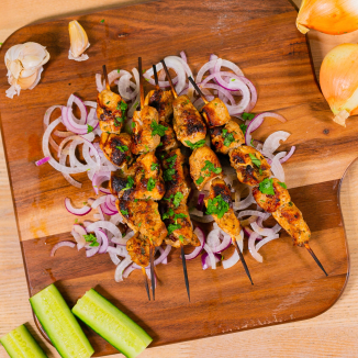 Шашлык из куриной грудки в духовке