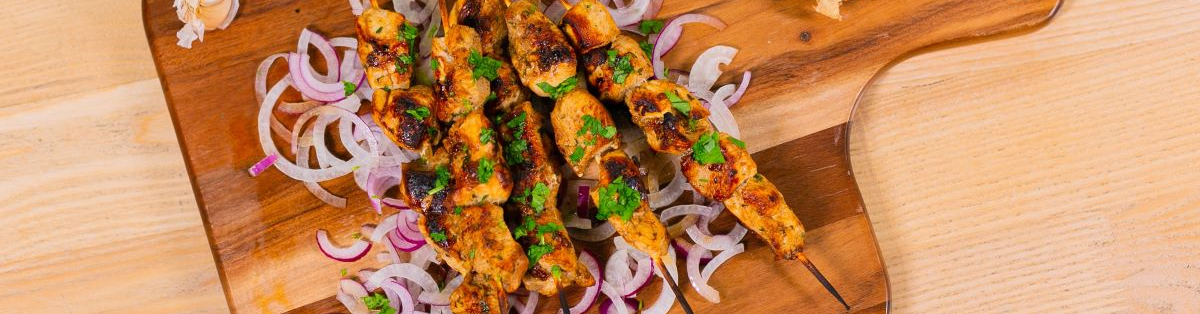 Шашлык из куриной грудки в духовке