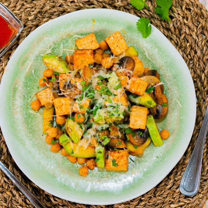 Тофу с овощами