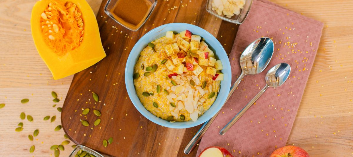 Сладкая полента с тыквой