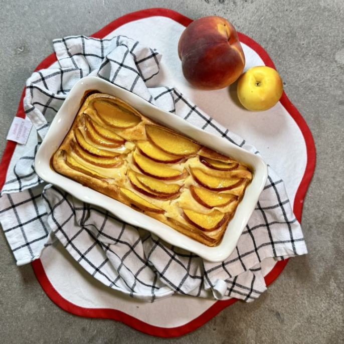 Запеканка с персиком