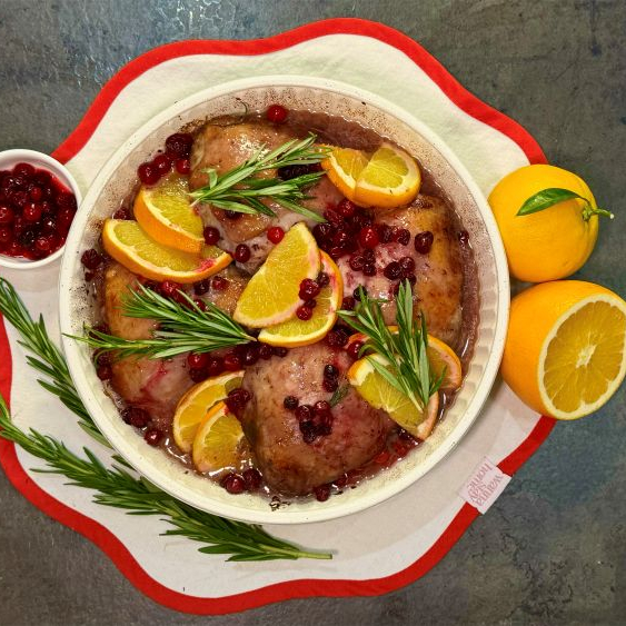 Курица в клюквенно-апельсиновом соусе