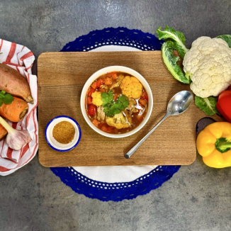 Куриный суп с цветной капустой